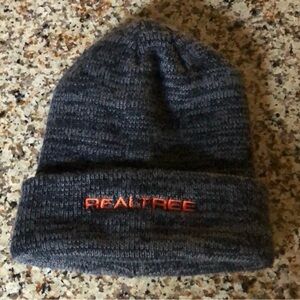 Realtree Dark Gray Beanie with Orange Logo